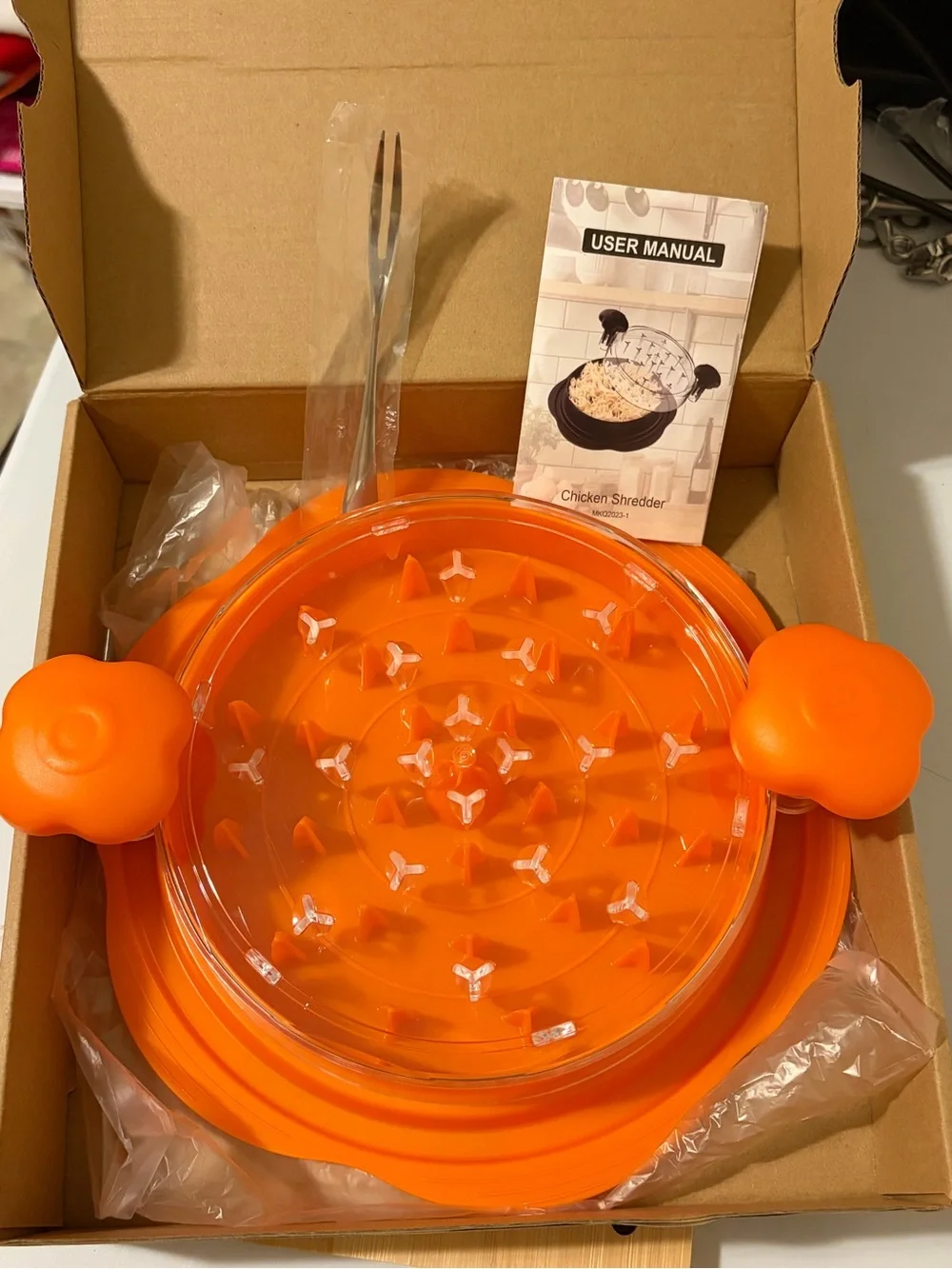 Orange Chicken Shredder Tool - Durable Kitchen Shredder